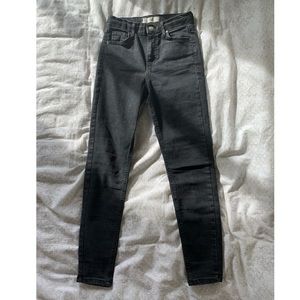 Topshop Moto Jamie Jeans in Washed Black